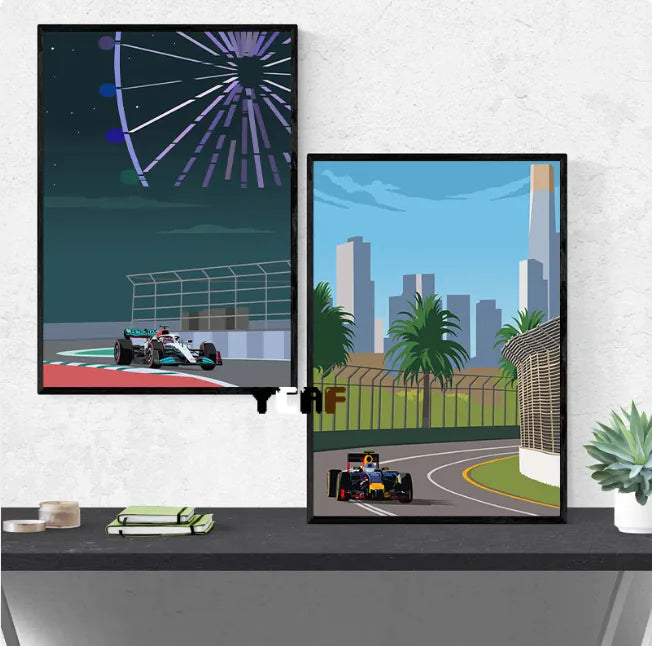 F1 Racing Canvas Art Print